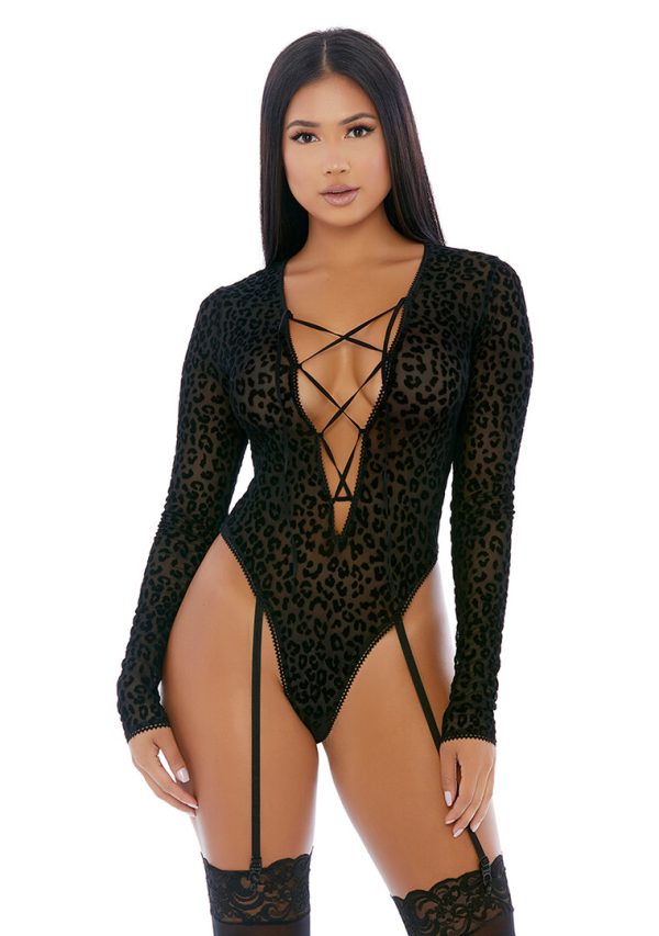 Feline - Lustful Teddy with Long Sleeves - XL