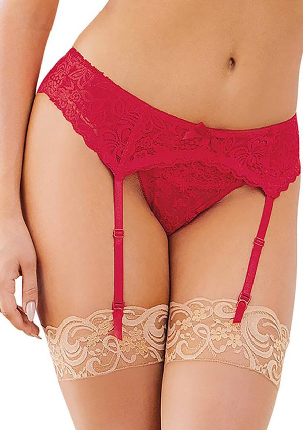 Lace Garter Belt Diamond - Black