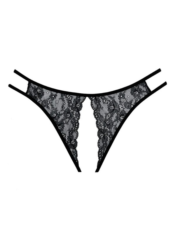 Best-selling styleCrotchlessDouble strapsSoft materialScalloped lace/