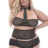Office Romper - 2X - Black
