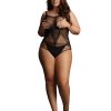Contrast Net Teddy - Queen Size - Black