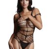 Shredded Bodystocking - One Size - Black
