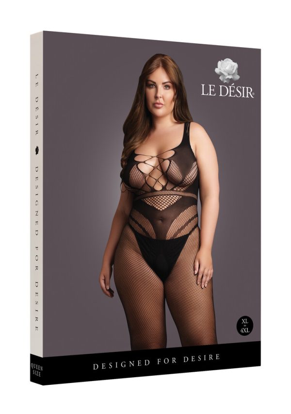 BodystockingOpen crotchLines that accentuate the bodyDifferent types of fishnet pattern/