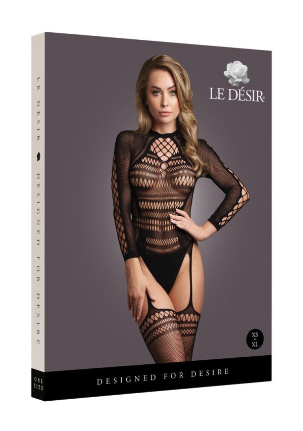 Long sleeve bodystockingShort turtle neckLines that accentuate the body/