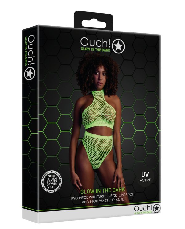 Trendy Turtle Neck: The Neon Turtle Neck and High Waist Slip is a trendy and eye-catching ensemble that features a chic turtle neck