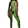 Bodystocking with Halterneck - One Size - Neon Green