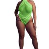 Body with Halter Neck - Plus Size - Neon Green