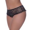 Skirted Hipster with Open Crotch Panty - 2X - Black
