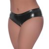 Low Rise Split Crotch Boy Short - 2X - Black