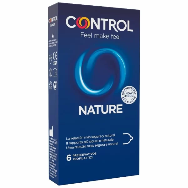 CONTROL Adapta Nature 6-Pack Transparent Anatomical Latex