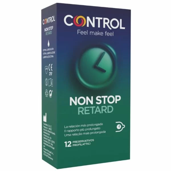 Control Non Stop Retard 12-Pack Latex Delay System Condoms