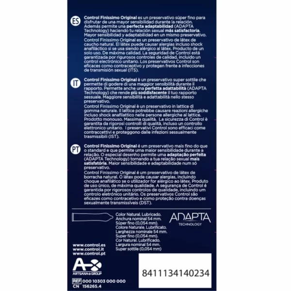Control Finissimo Ultra-Thin Latex Condoms 12-Pack
