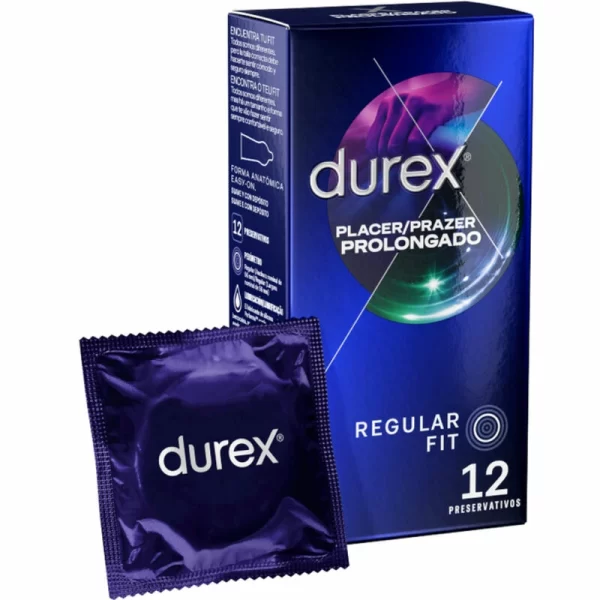 Durex Pleasure Prolonged 12-Pack Latex Condoms with Delay