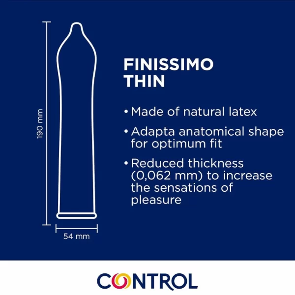 CONTROL Adapta Senso 144 pcs - Ultra-Thin Anatomical Latex Protection. Condoms. See formula
