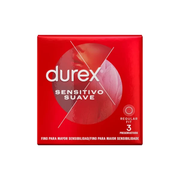 Durex Soft & Sensitive Thin Easy-On Latex Condoms 3-Pack