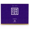 Confortex Nature Forte Premium Latex Condoms 144-Pack CE Certified. Product details include formula