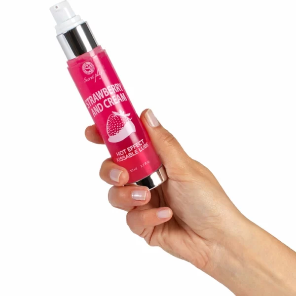 Secret Play 2-in-1 Intimate Gel with Heat Effect Strawberry & Cream 50ml. Warming lubricant. See formula