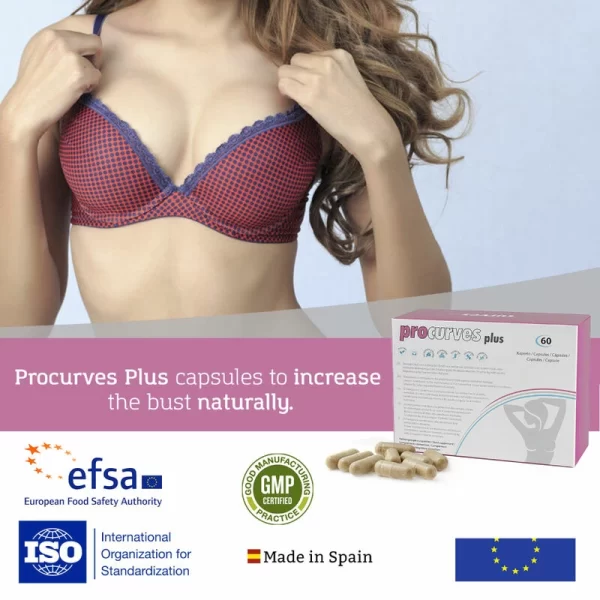500 Cosmetics Procurves Plus Vegan Breast Support Capsules 60 pcs. Breast enlargement. See formula