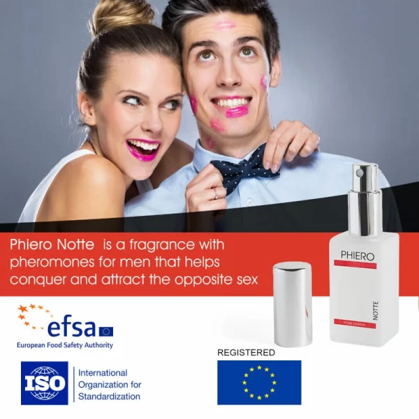 500 Cosmetics Phiero Notte Men's Eau de Parfum with Pheromone Complex 30ml. Pheromones and aphrodisiacs. See formula