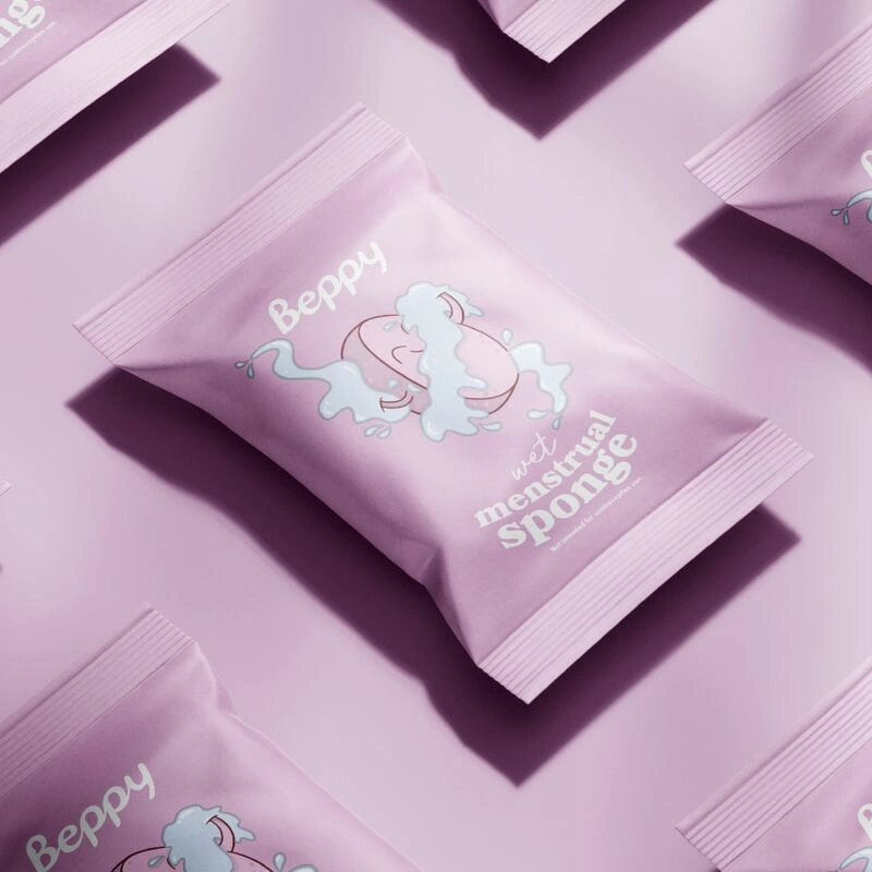 Lavender Scented - Anelma Beppy Soft Comfort Wet Tampons 4 pcs - Anatomical