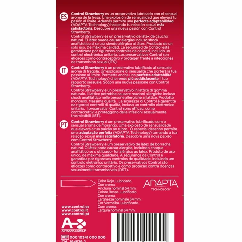 Control Adapta Strawberry 12 pcs - Anatomical