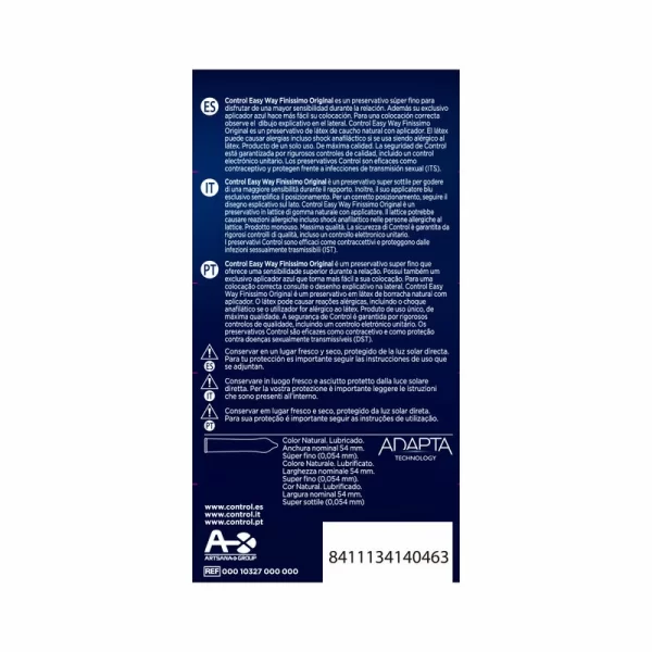 Control Adapta Easy Way Finissimo 10 pcs - Ultra-Thin Barrier System. Condoms. See formula