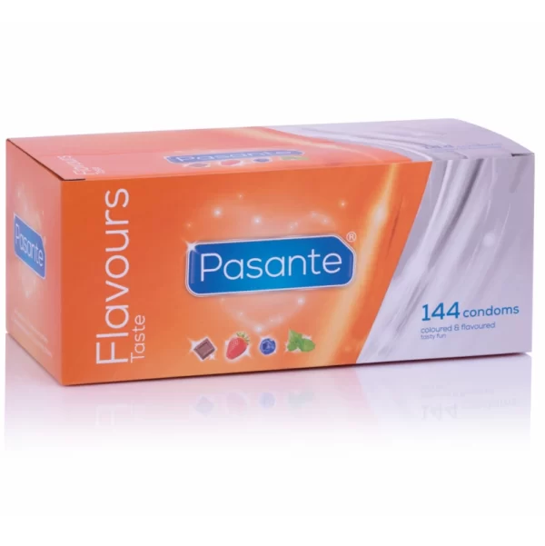 Pasante Taste Flavored Latex Condoms 144 pcs Assorted Colors