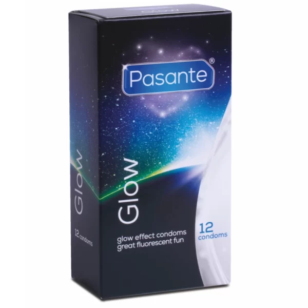Pasante Glow in the Dark Condoms 12-Pack 190mm 53mm CE