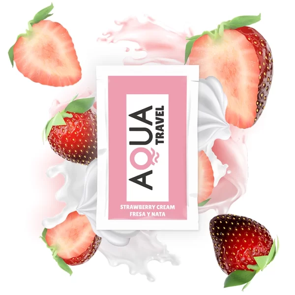 AQUA Travel Water-Based Lubricant Strawberry Cream 6ml