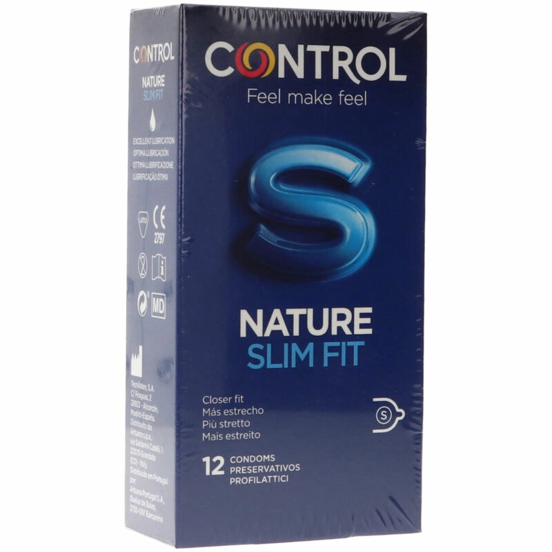 Control Nature Slim Fit 12 pcs - Anatomical Latex Barrier - Anelma Control Nature Slim Fit 12 pcs