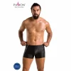 Passion 049 Short Matt Black - Modern Faux Leather Shorts EU-Made