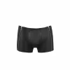 Passion 049 Short Matt Black - Modern Faux Leather Shorts EU-Made. Panties