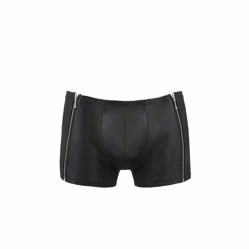 Passion 049 Short Matt Black - Modern Faux Leather Shorts EU-Made. Panties