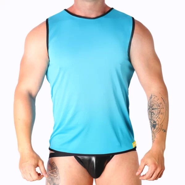 Macho Blue T-Shirt - Lightweight Performance Polyamide Top