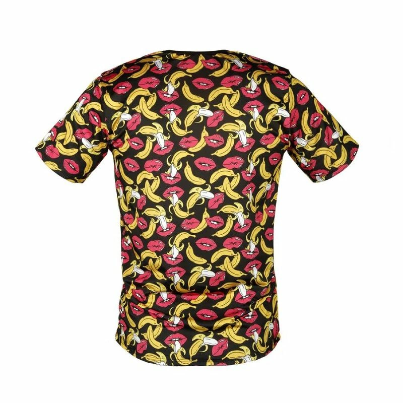 Anais Men Banana Print Lycra T-Shirt