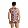 Anais Men Comics Top - Sleeveless Fitted Modern Print Shirt