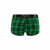 ANAIS MEN MAGIC Boxer Shorts Green-Black Check Lycra Comfort Fit. Panties. See material
