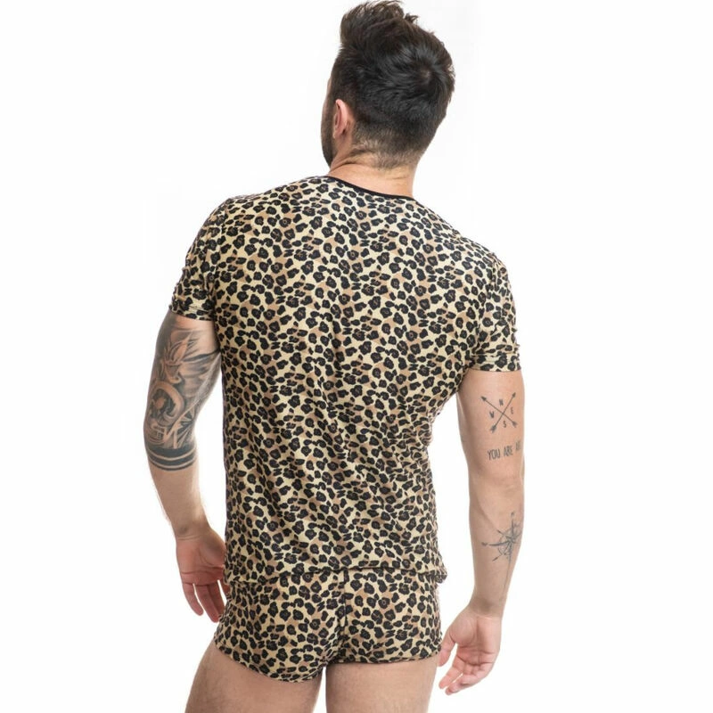 ANAIS MEN Mercury Microfiber T-Shirt Animal Print Comfort