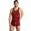 ANAIS MEN Savage Top - Red Microfiber