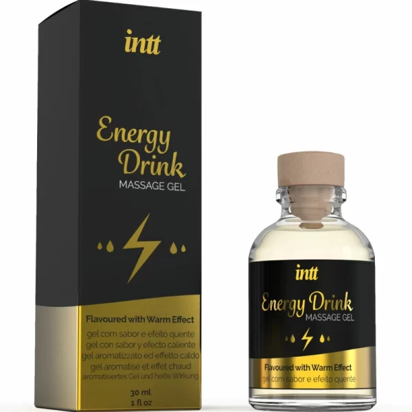 INTT Energy Drink Aroma Massage Gel 30ml with Gentle Heating Effect. Warming lubricant. See formula