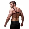 Fetish Submissive Attitude Men's Chest Harness Eco-Leather Black/Red Adjustable. Other. See material