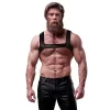Fetish Submissive Attitude Neoprene Chest Harness for Men - Adjustable Fit
