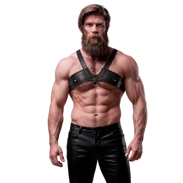 Fetish Submissive Attitude Men's Brigade Eco-Leather Adjustable Chest Harness
