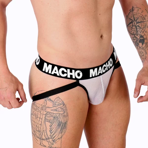 Macho MX26X1 Athletic Mesh Jockstrap White