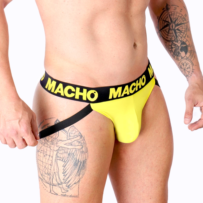 Macho MX25A Jock Lycra Yellow - Sporty Breathable Men's