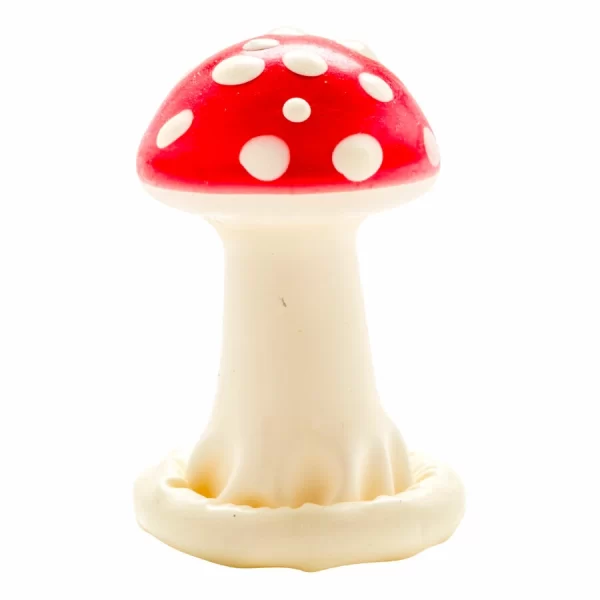 CONDOMERIE Hand-Painted Decorative Latex Toadstool Model 1 - Artistic Collectible. Condoms. See formula