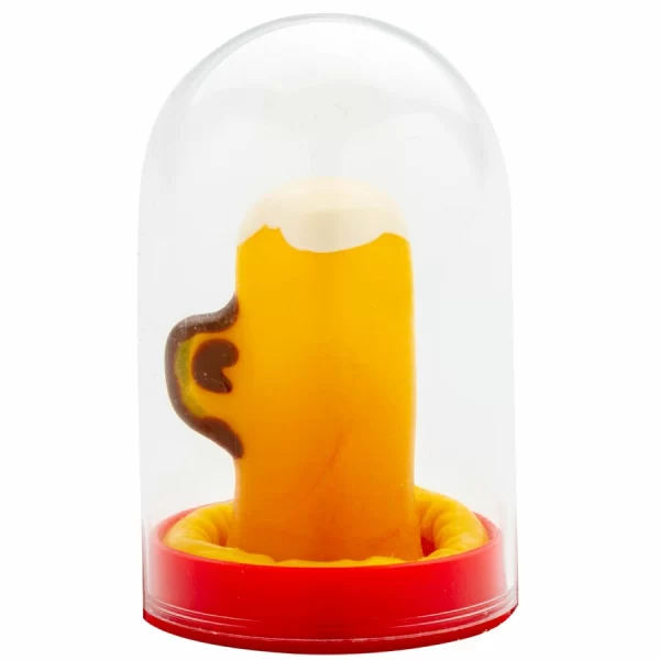 Condomerie Hand-Painted Decorative Condom Glass of Beer