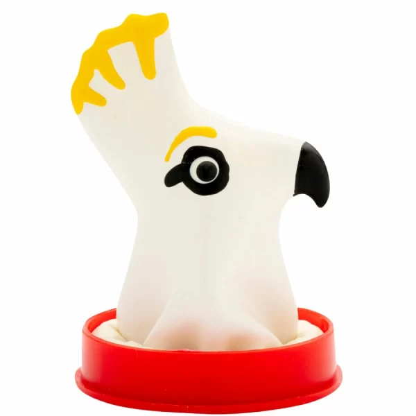 CONDOMERIE Hand-Painted Decorative Latex Cover Parrot White Art Edition. Condoms. See formula