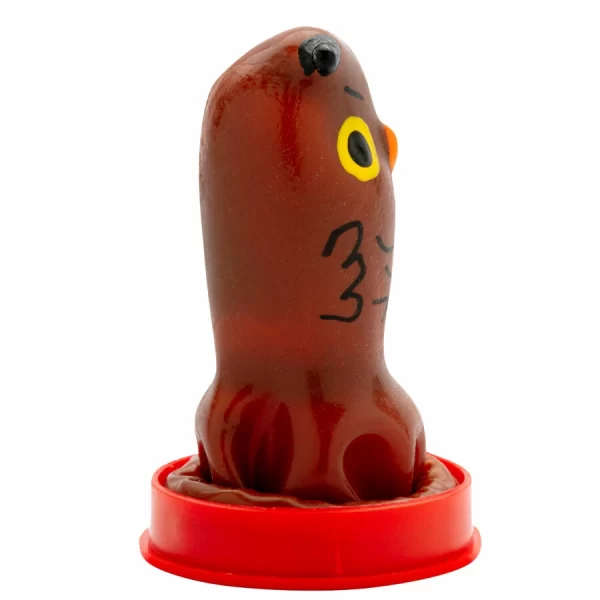 CONDOMERIE Hand-Painted Decorative Latex Cover Owl Edition. Condoms. Product details include formula
