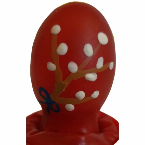 CONDOMERIE Hand-Painted Decorative Condom Easter Egg Red